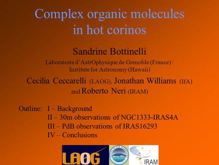 Complex organic molecules in hot corinos