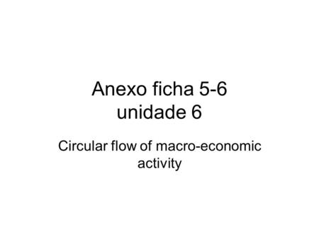 Anexo ficha 5-6 unidade 6 Circular flow of macro-economic activity.