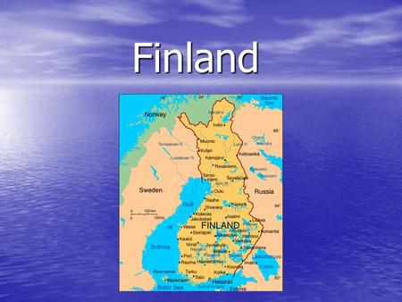 Finland. Location: northern Europe, between Sweden and Russia Surface area: 338 145 km Population: 5 231 372 ( July 2006 ) Nationality: noun: Finn(s)