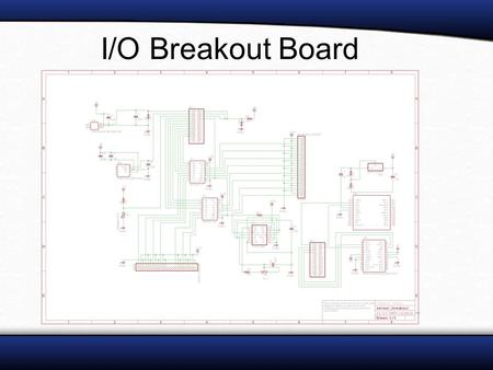 I/O Breakout Board. DEVICE LIST FOR UAV IOB Analog Devices IMU Tyco Electronics GPS Airspeed Differential Pressure Sensor Altimeter Absolute Pressure.