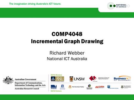 COMP4048 Incremental Graph Drawing Richard Webber National ICT Australia.