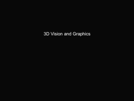 3D Vision and Graphics. The Geometry of Multiple Views Motion Field Stereo Epipolar Geometry The Essential Matrix The Fundamental Matrix Structure from.