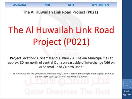 The Al Huwailah Link Road Project (P021)
