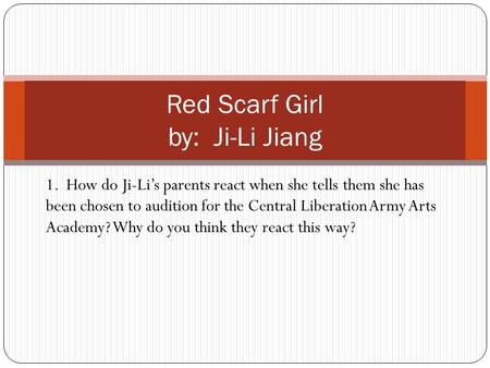 Red Scarf Girl by: Ji-Li Jiang