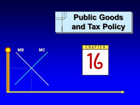 MBMC Public Goods and Tax Policy. MBMC Copyright c 2007 by The McGraw-Hill Companies, Inc. All rights reserved. Chapter 16: Public Goods and Tax Policy.