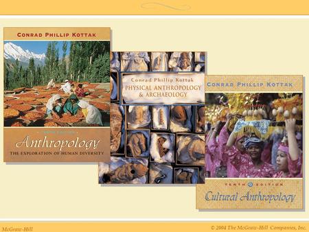 Supplements The following students supplements are available with the textbook: The Kottak Anthropology Atlas, available shrink-wrapped with the text,