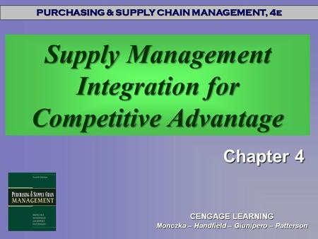 Supply Management Integration for Competitive Advantage