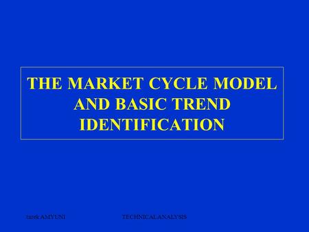 Tarek AMYUNITECHNICAL ANALYSIS THE MARKET CYCLE MODEL AND BASIC TREND IDENTIFICATION.