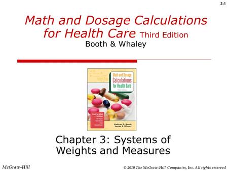 Chapter 3: Systems of Weights and Measures