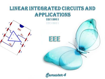 LINEAR INTEGRATED CIRCUITS AND APPLICATIONS (EC1260 )