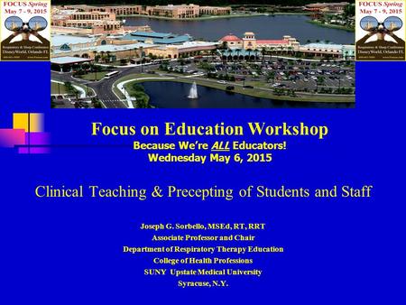 Focus on Education Workshop