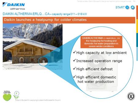 Daikin launches a heatpump for colder climates
