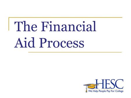 The Financial Aid Process. HESC.ny.gov Start with FAFSA.GOV.