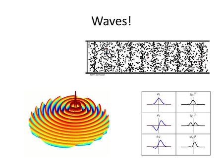 Waves!. Solving something like this… The Wave Equation (1-D) (n-D)
