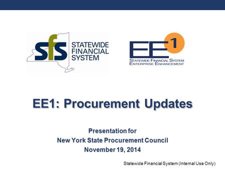 EE1: Procurement Updates