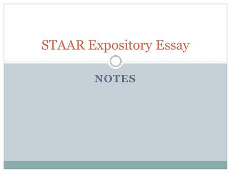 STAAR Expository Essay