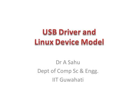 USB Driver and Linux Device Model