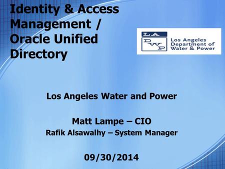 Identity & Access Management / Oracle Unified Directory