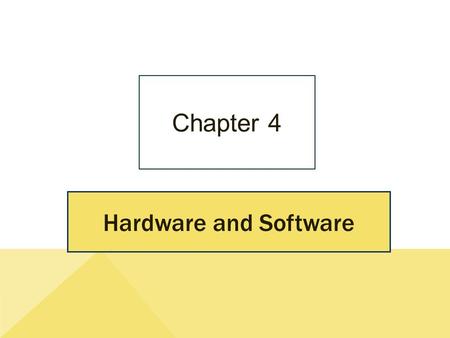 Chapter 4 Hardware and Software.