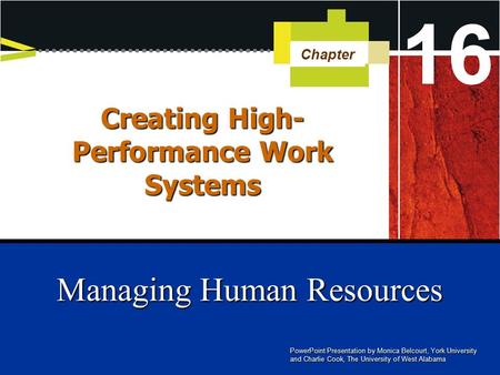 Creating High-Performance Work Systems