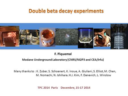 Double beta decay : physics case