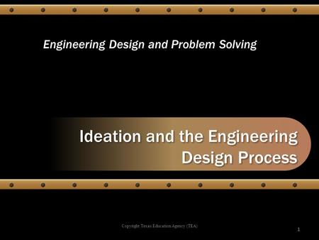 Ideation and the Engineering Design Process