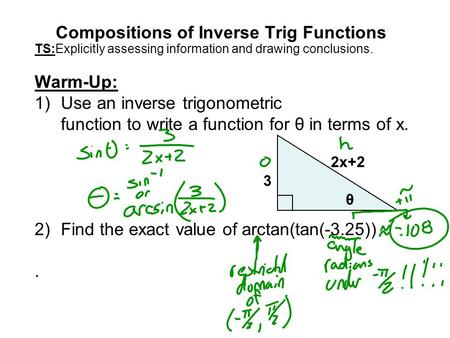 Compositions of Inverse Trig Functions