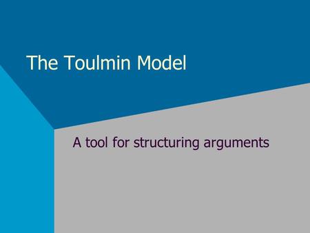 A tool for structuring arguments