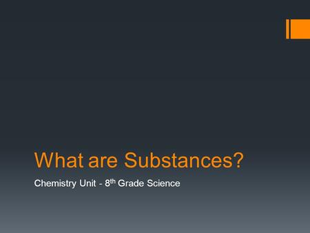 Chemistry Unit - 8th Grade Science
