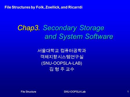Chap3. Secondary Storage and System Software