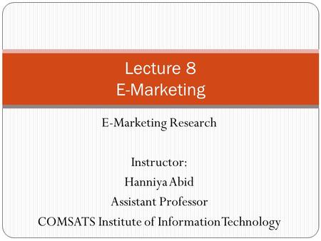 COMSATS Institute of Information Technology