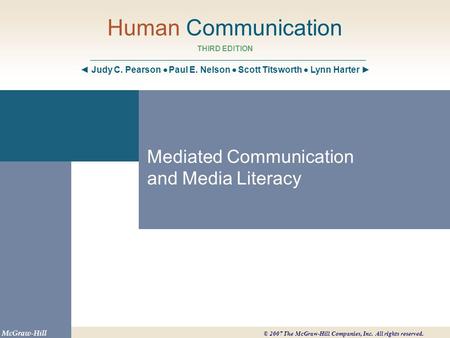 Unit Objectives Explain the importance of studying mediated communication Define mediated communication and explain the differences between mass communication.