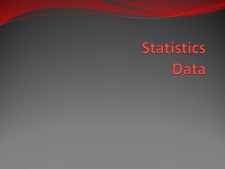 Statistics Data.
