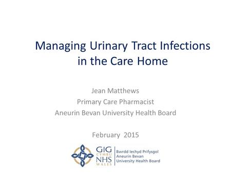 Managing Urinary Tract Infections in the Care Home