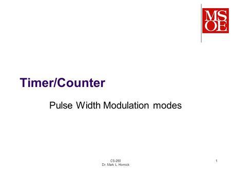 Pulse Width Modulation modes
