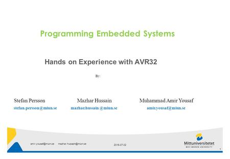Programming Embedded Systems