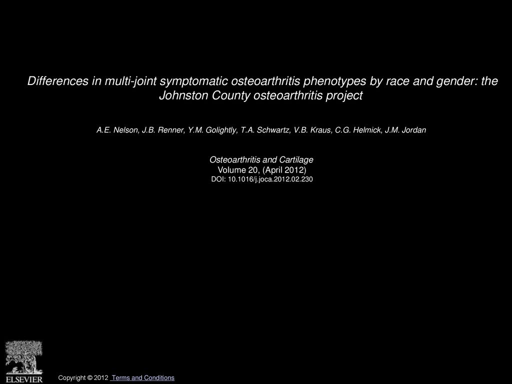 Osteoarthritis And Cartilage Ppt Download