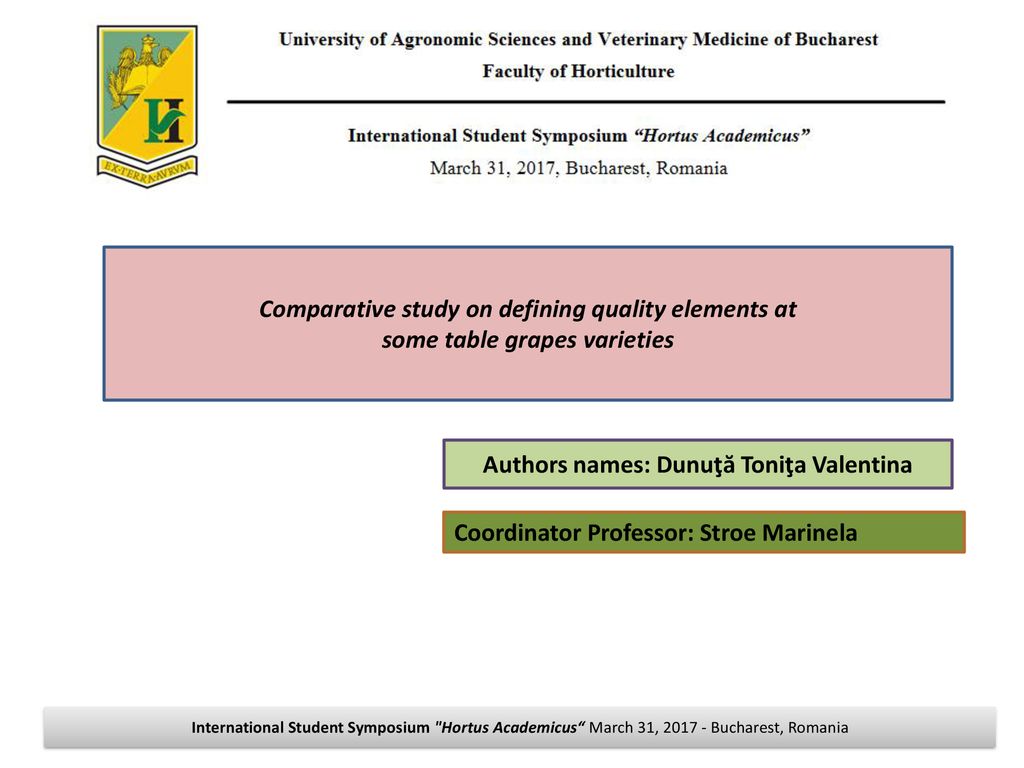 Comparative study on defining quality elements at - ppt download