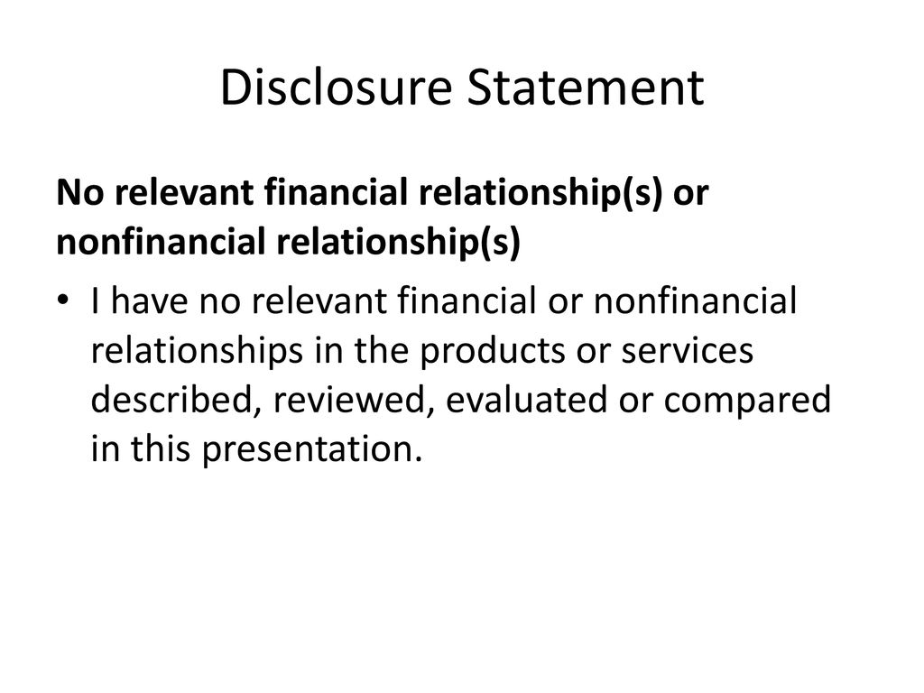 No financial disclosure statement tbst indikator forex clock