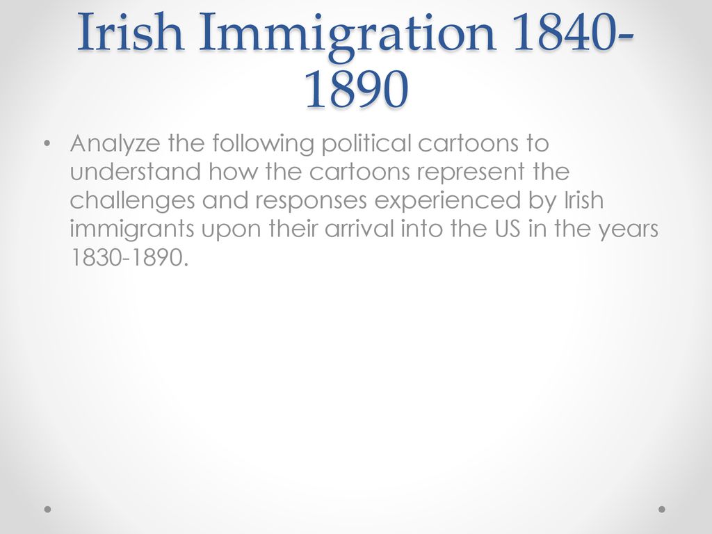 Image of IMMIGRATION CARTOON. - Earlier Immigrants, Mostly Irish