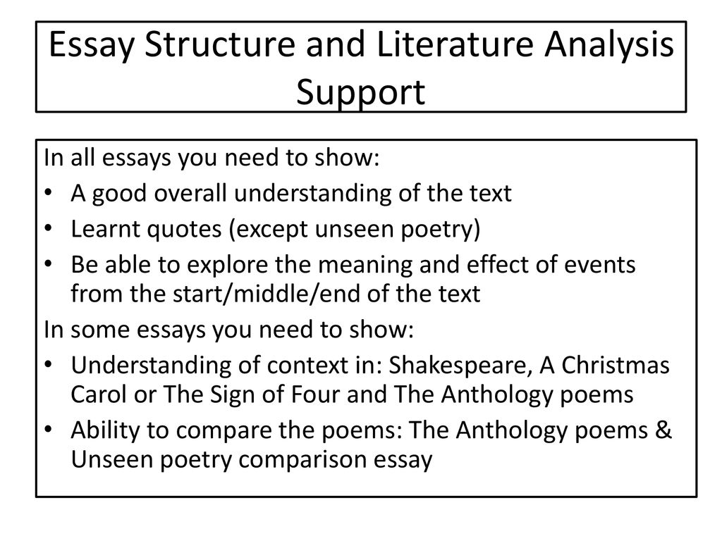 comparing poems essay