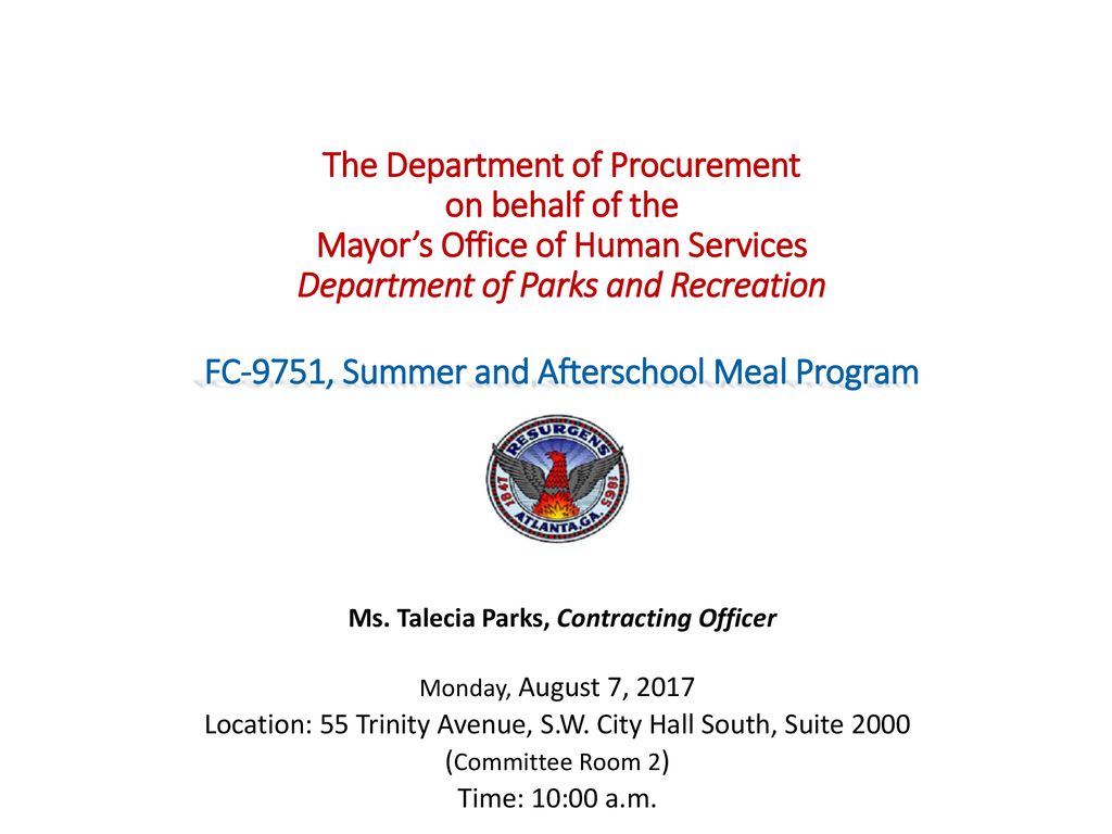 Ms. Talecia Parks, Contracting Officer - ppt download