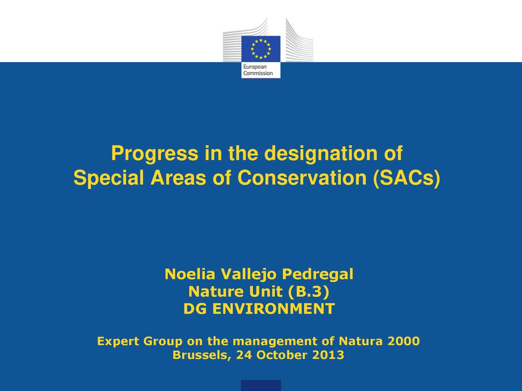 Progress in the designation of Special Areas of Conservation (SACs) - ppt  download
