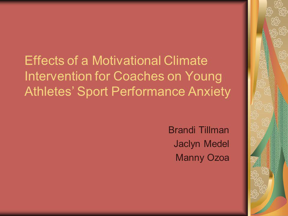 Effects of a Motivational Climate Intervention for Coaches