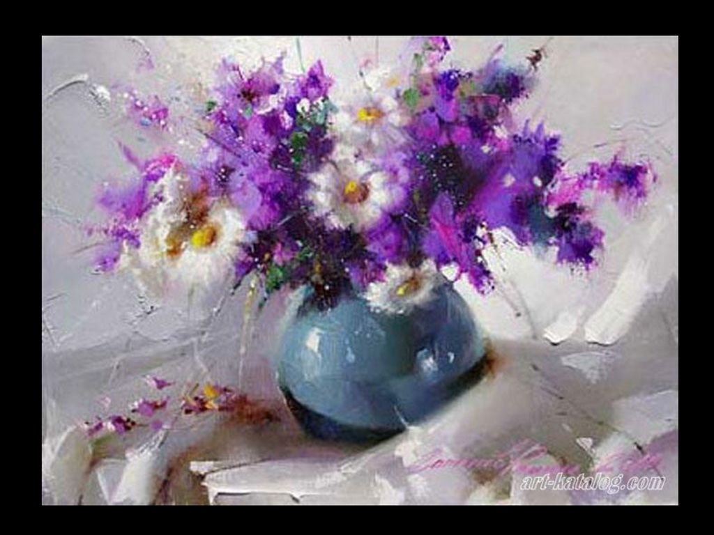 Still life with lilacs Painting by Ramil Gappasov - Pixels