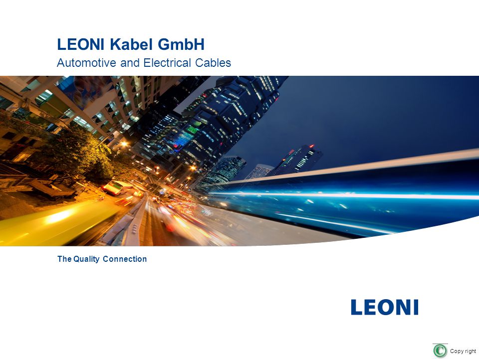 LEONI Kabel GmbH Automotive and Electrical Cables - ppt video online  download