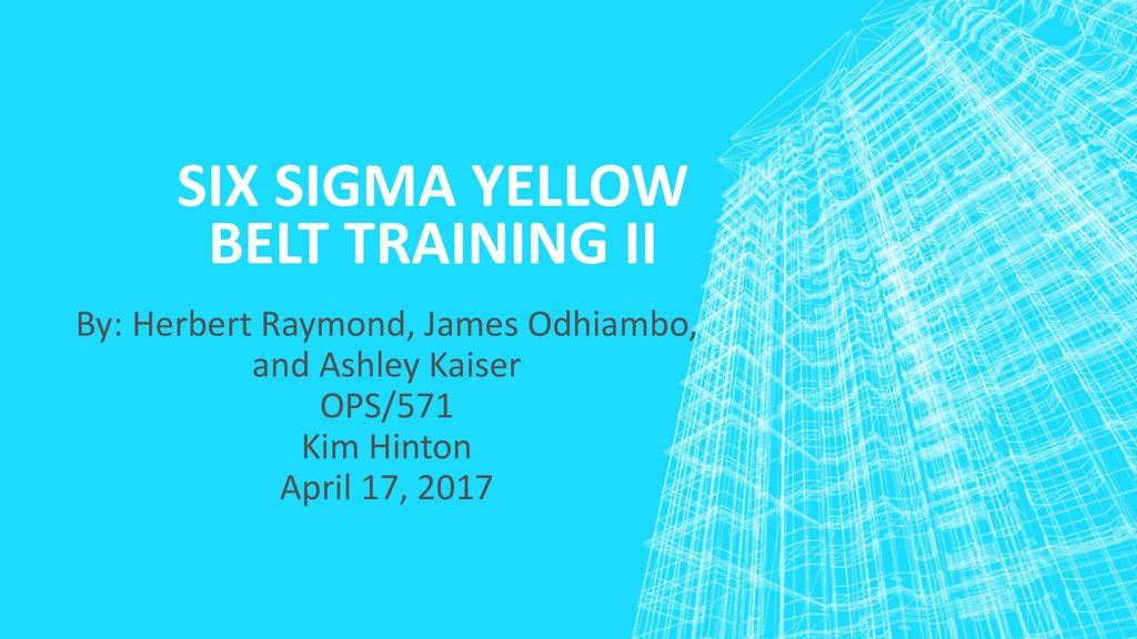 Democratie Kostuum vervaldatum Six Sigma Yellow Belt Training II - ppt download