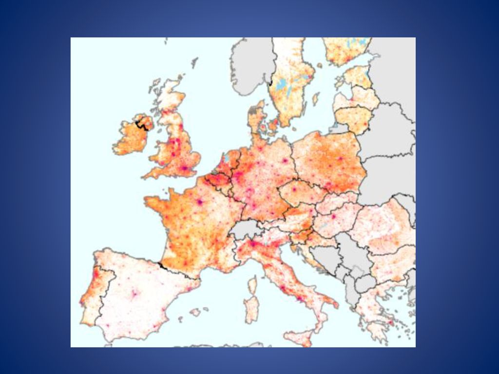 Карта населения германии