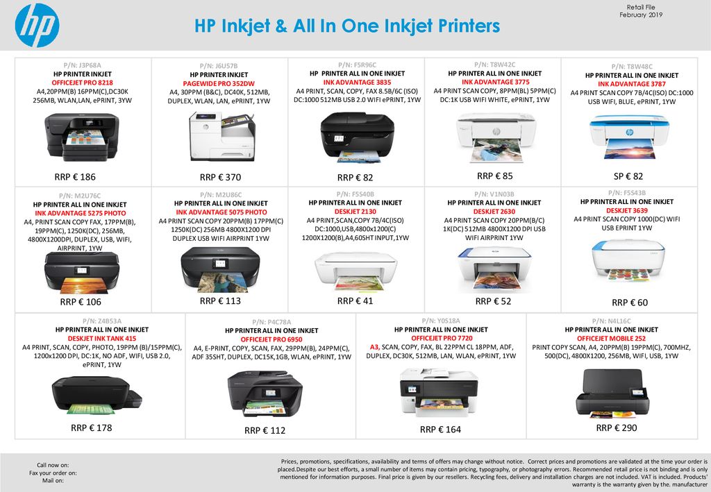 HP Inkjet & All In One Inkjet Printers - ppt download