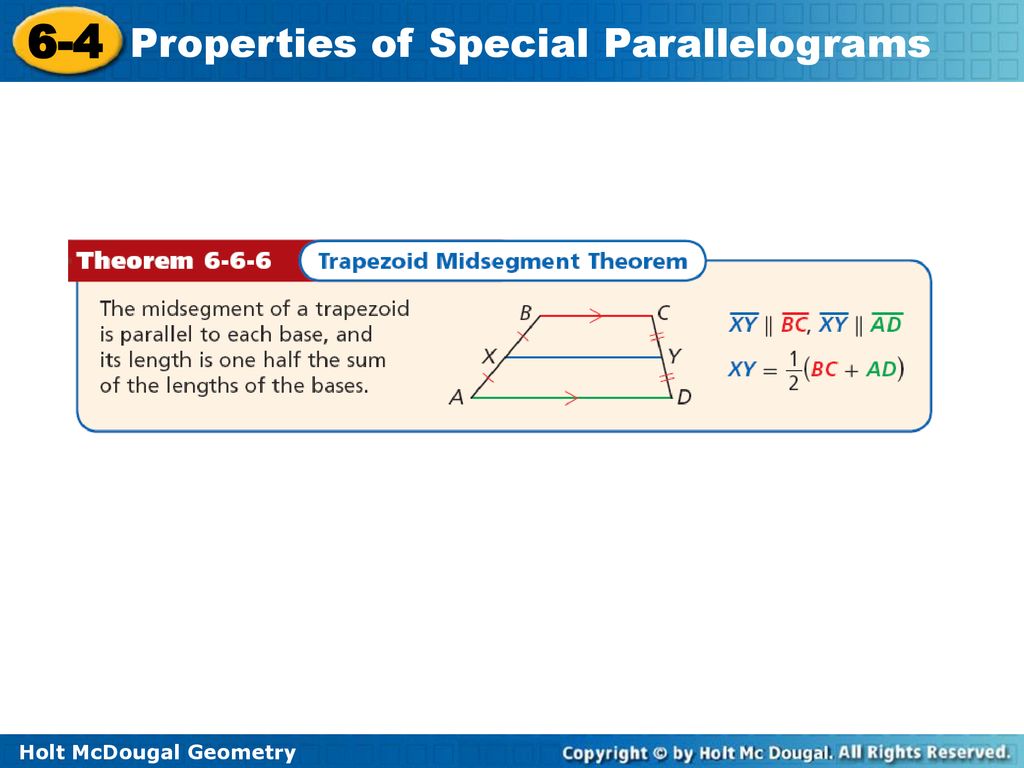 6 4 Properties Of Special Parallelograms Warm Up Lesson Presentation Ppt Download 